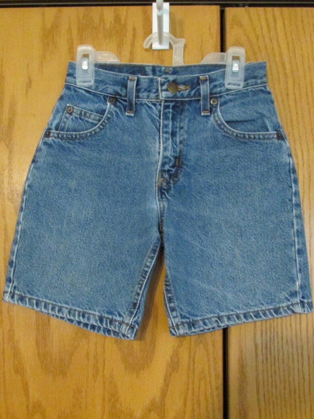 FADED GLORY BOYS SIZE 10 SHORTS MED BLUE DENIM STONE WASHED JEANS GIRLS USA MADE